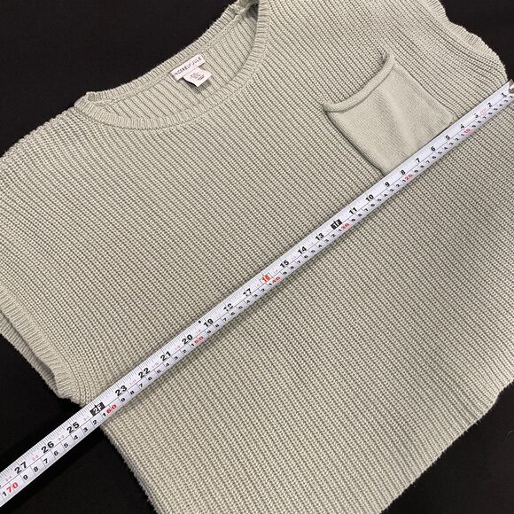 ~ Sincerely Jules XL Sweater Knit Sage Green Short Sleeves Anthropologie Mint - Picture 3 of 9